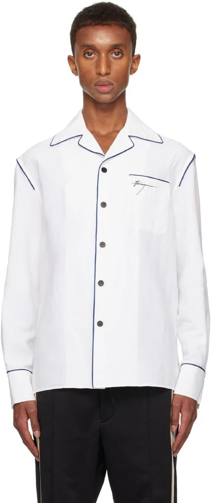 Salvatore Ferragamo White Pajama Shirt
