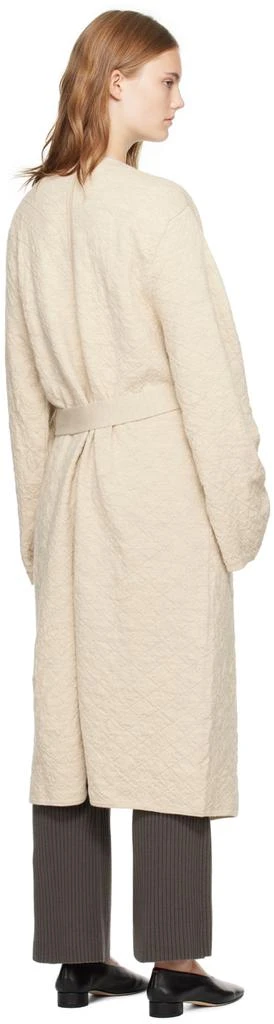 LAUREN MANOOGIAN Beige Diamond Quilt Long Cardigan 3