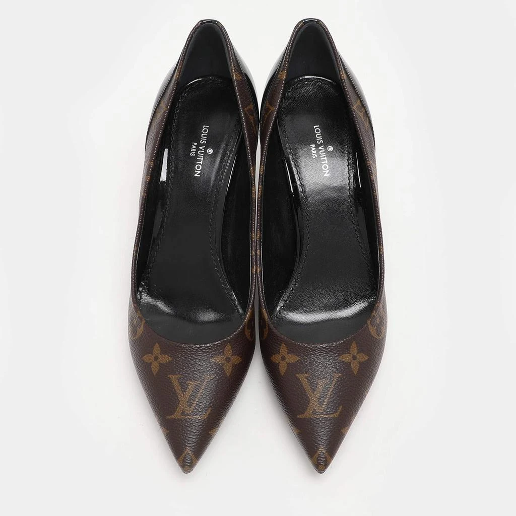 Louis Vuitton Louis Vuitton Monogram Canvas And Patent Leather Cherie Pumps Size 36.5 3