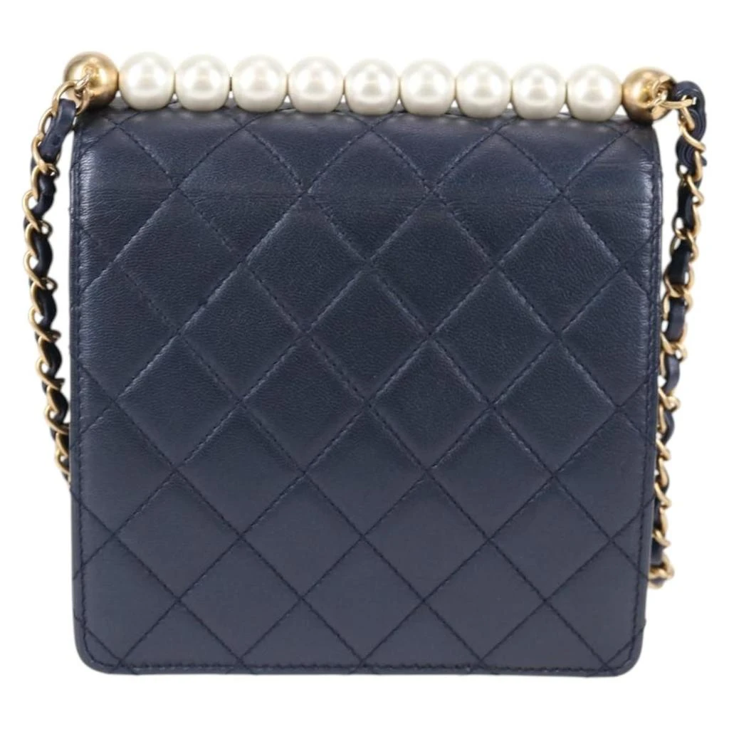 Chanel ivory Bag Leather Clutch Bag (Pre-Owned) 2