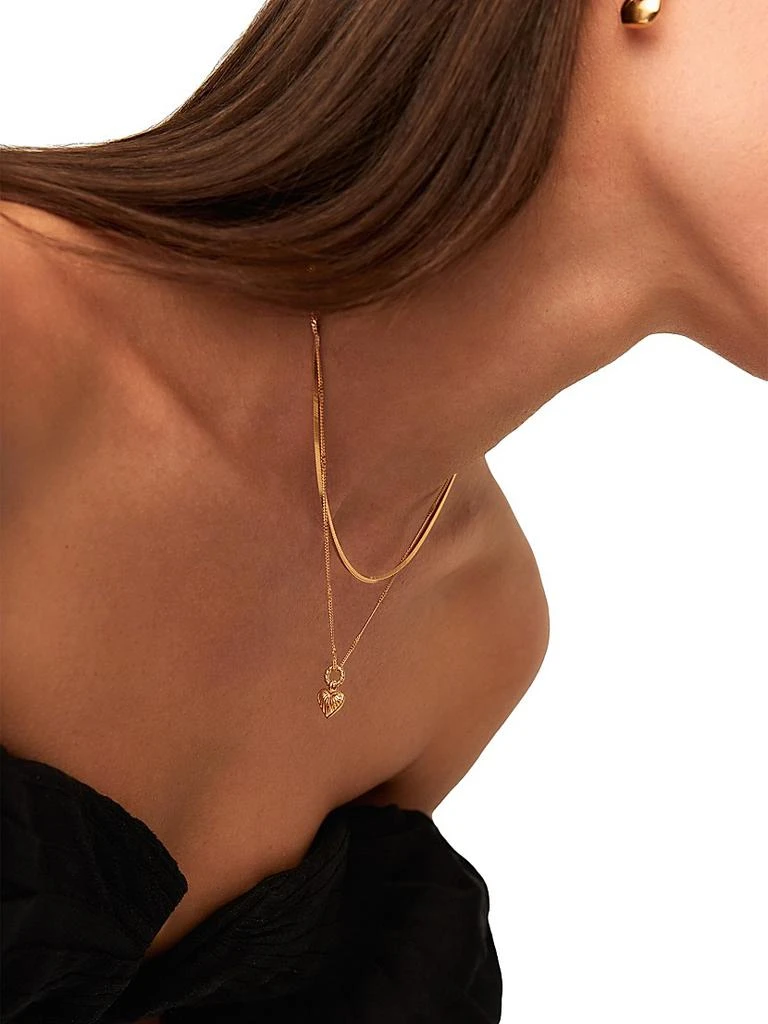 Missoma Ridge Heart 18K-Yellow-Gold Vermeil Pendant Necklace 3