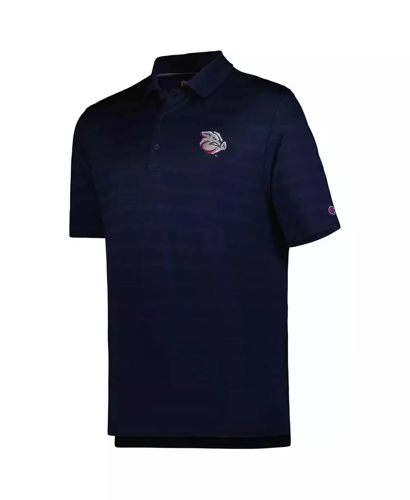 CHAMPION Men's Navy Lehigh Valley IronPigs Textured Solid Polo Shirt 2