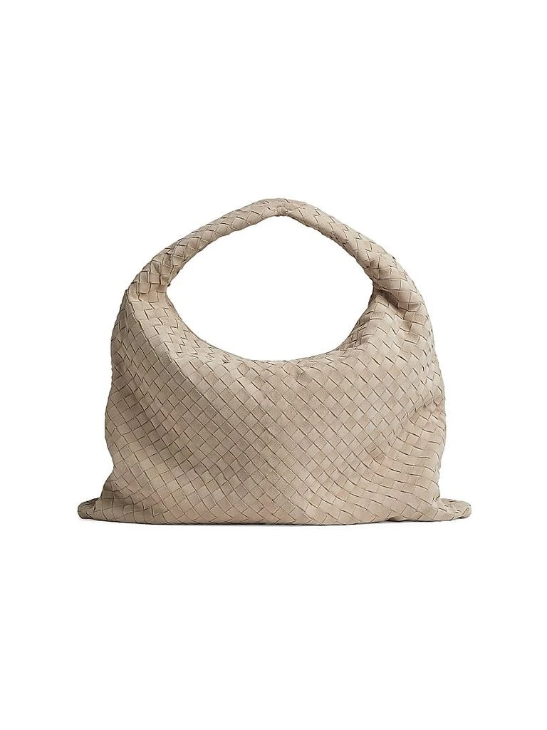 Bottega Veneta Large Hop Intrecciato Suede Hobo Bag 5