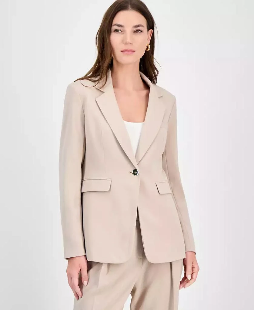 Bar III Women's Crepe One-Button Blazer, Exclusively at Macy's 1