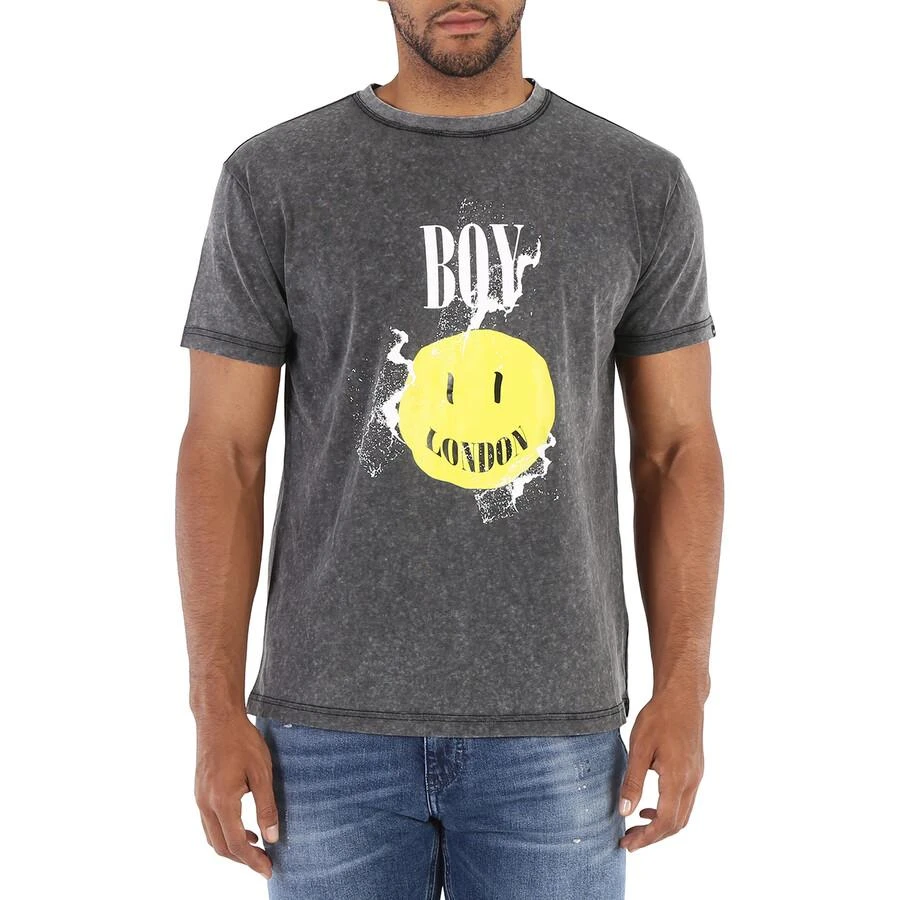 BOY LONDON Washed Grey Boy Acid Cotton T-shirt 1