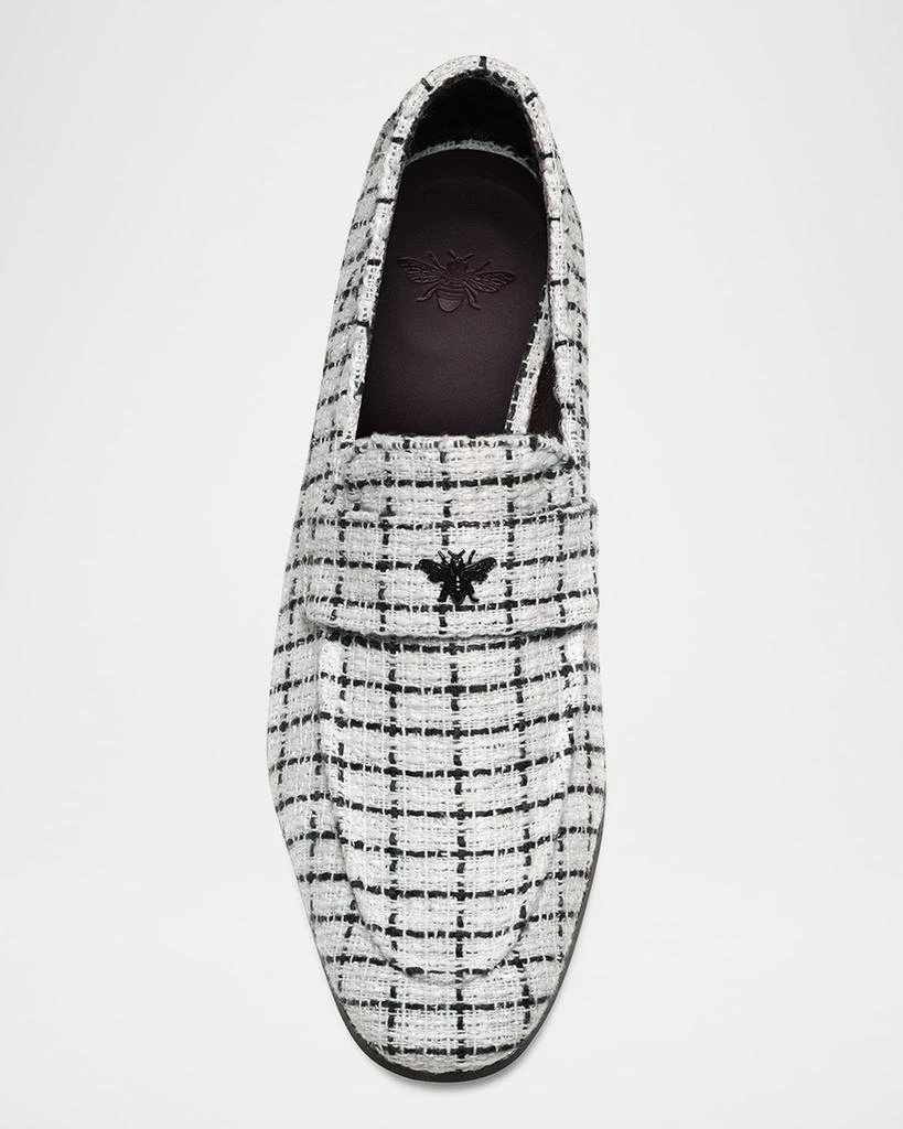 Bougeotte Flaneur Bicolor Tweed Heeled Loafers 3