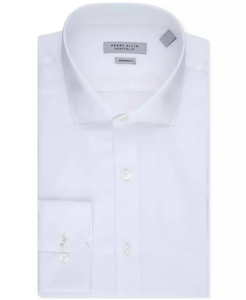 Perry Ellis Perry Ellis Men's Modern-Fit Lux Twill Solid Dress Shirt