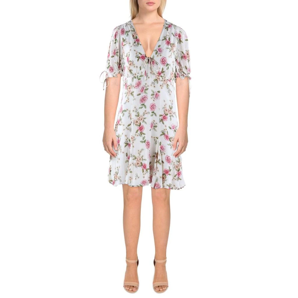 Yumi Kim Womens Floral Print Rayon Fit & Flare Dress 1