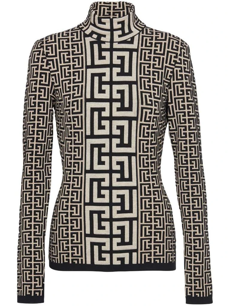Balmain Balmain High Neck Monogram Top Clothing 1