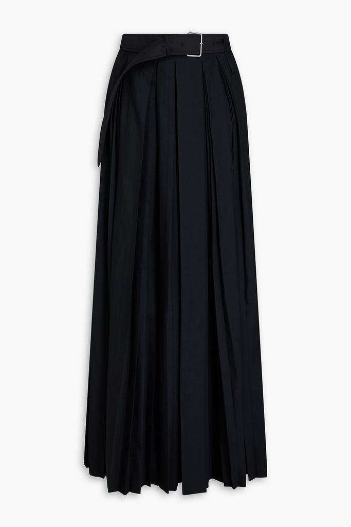 Peter Do Belted pleated sateen maxi skirt