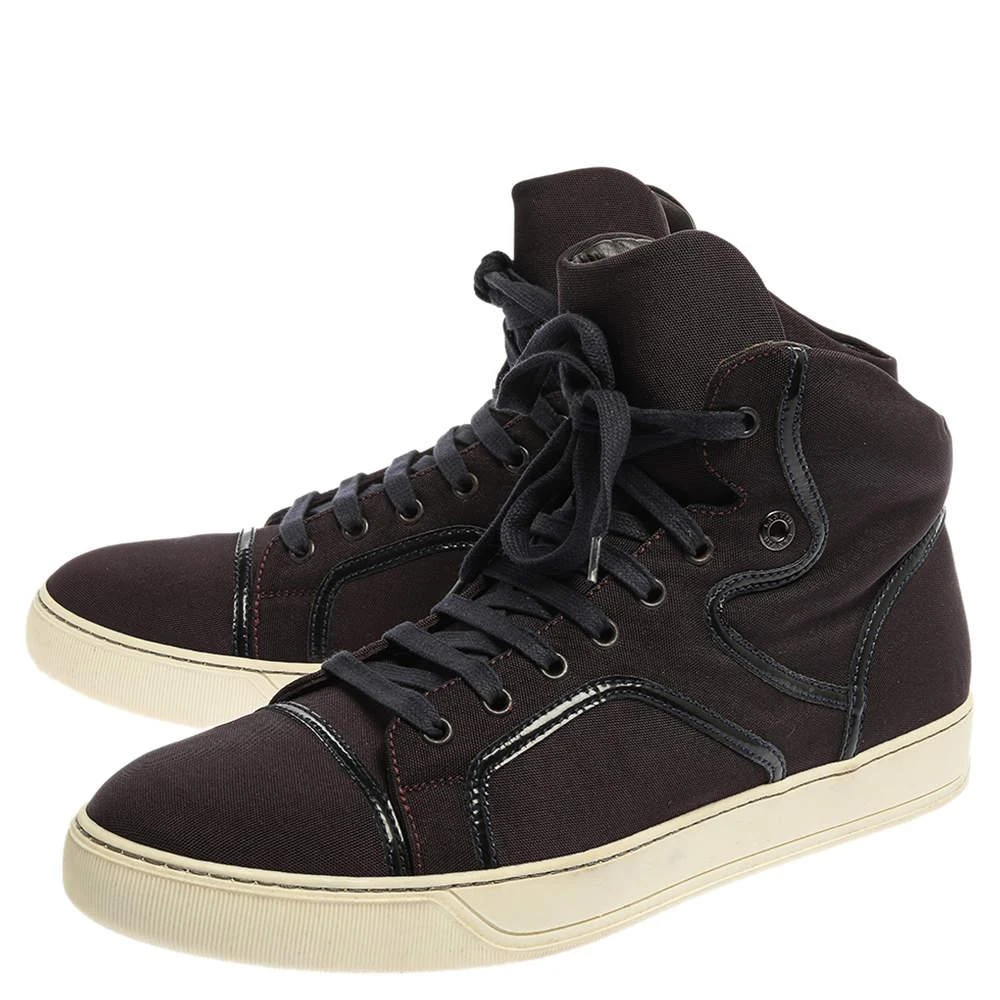 Lanvin Lanvin Burgundy Nylon High Top Sneakers Size 43 4