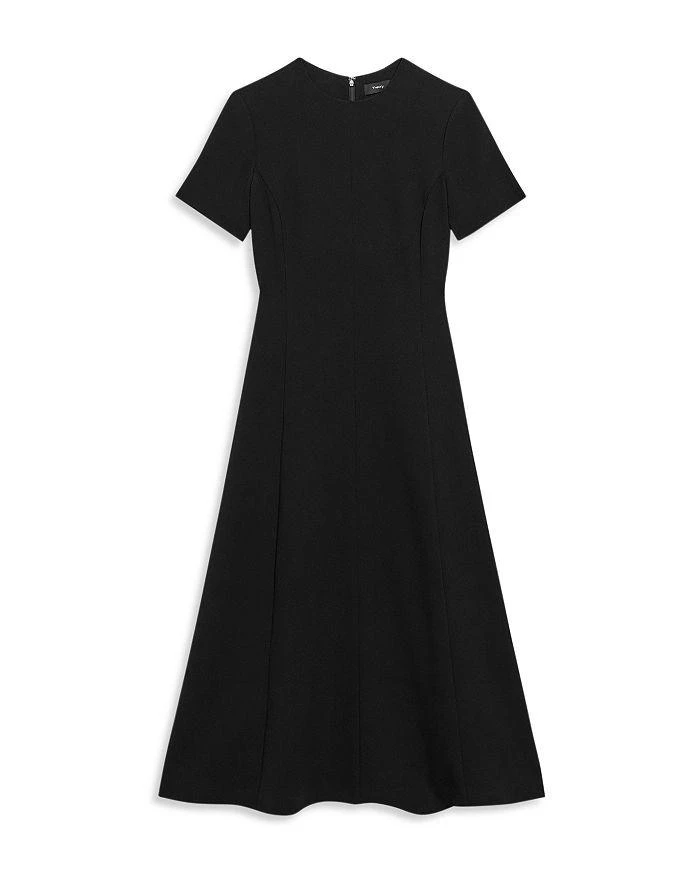 Theory Admiral Crepe Short Sleeve Flare Midi Dress 5