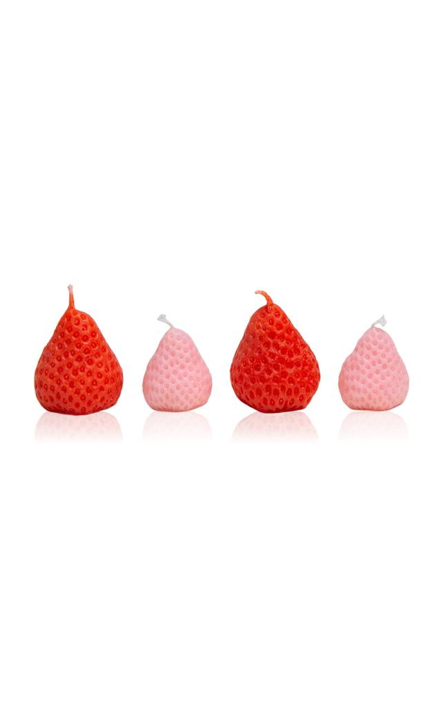 Gohar World Gohar World - Set-of-Four Strawberry Candles - Multi - Moda Operandi