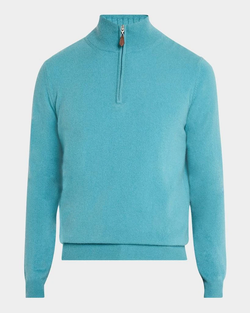 Neiman Marcus Men's Cashmere Quarter-Zip Sweater 1