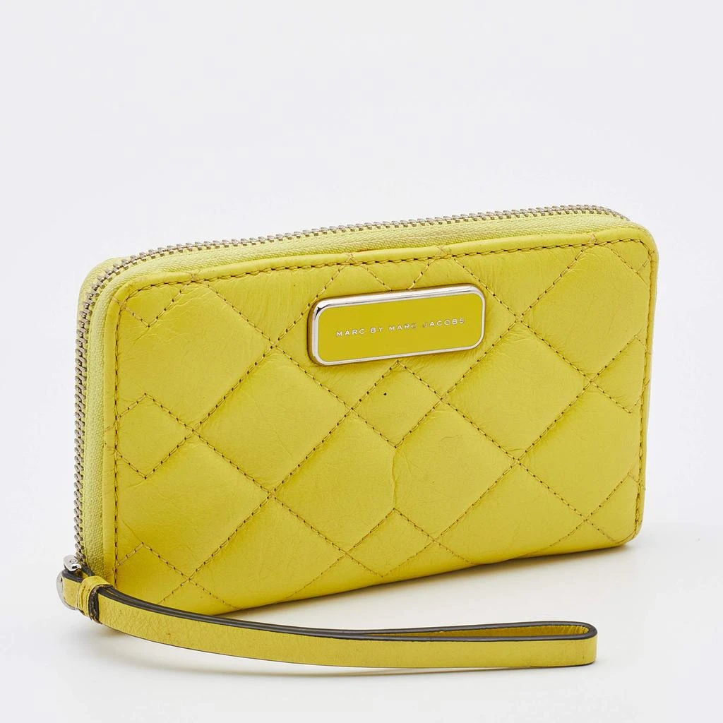 Marc Jacobs Marc by Marc Jacobs Yellow Quilted Leather Zip Around Wallet 3