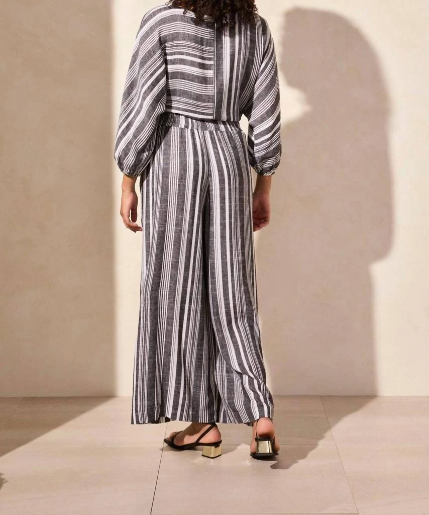 Tribal Pull On Flowy Wide Leg Pants In Black 4