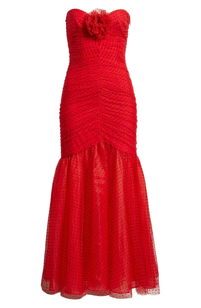 SAYLOR Katherine Swiss Dot Strapless Cocktail Dress 5