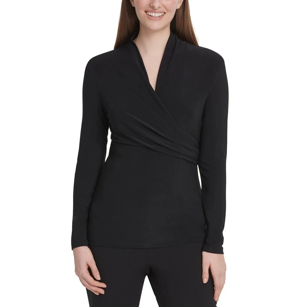 DKNY Petite Surplice Top, Created for Macy's 1