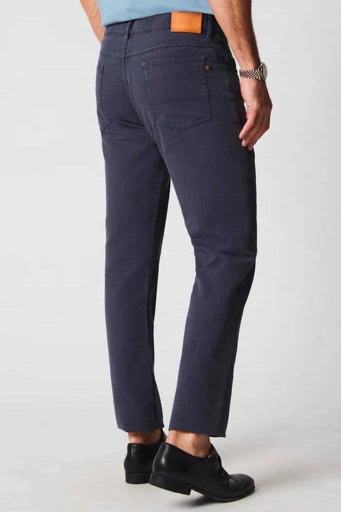 Billy Reid Cotton Linen 5 Pocket Pants In Carbon Blue