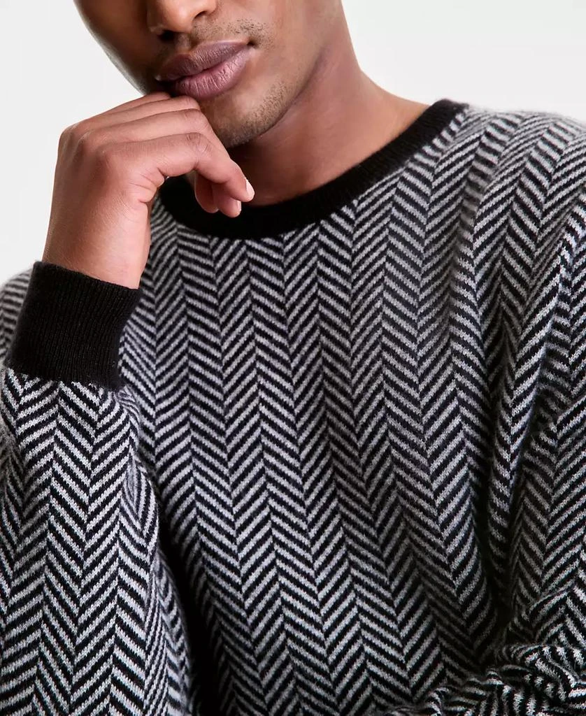 Club Room Men's Regular-Fit Herringbone 100% Cashmere Sweater, Macy's Exclusive 3