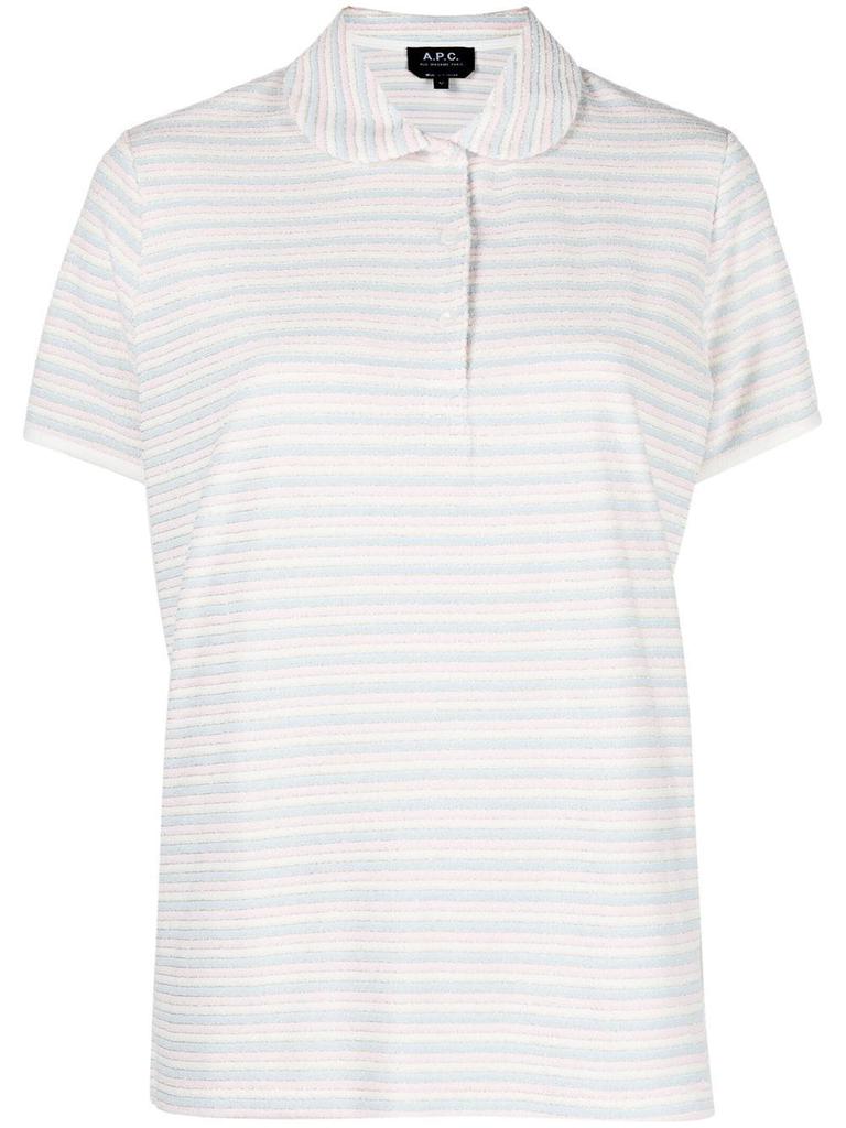 A.P.C. short sleeve polo shirt - women -  -  - Pink