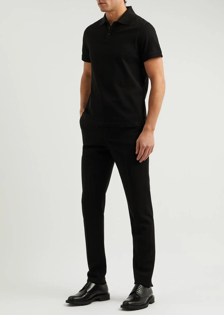 Yves Saint Laurent Logo-embroidered piqué cotton polo shirt 4