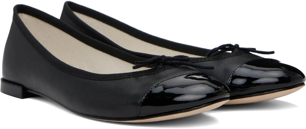 Repetto Black Flora Bi-Material Ballerina Flats 4