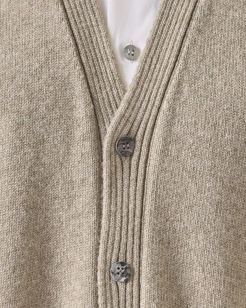 Eskandar Cashmere A-Line Sleeveless V-Neck Cardigan (Mid Plus Length) 6
