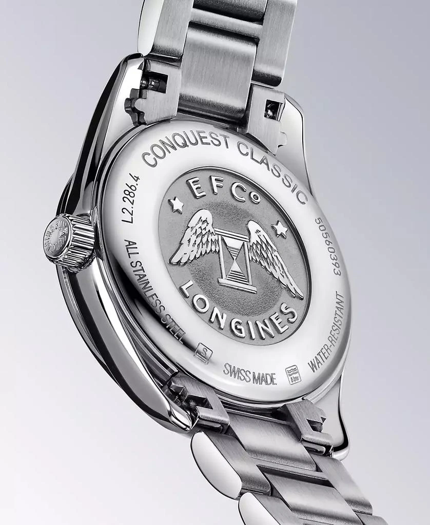 Longines Women’s Swiss Conquest Classic Diamond Accent Stainless Steel Bracelet Watch 29.5mm 3