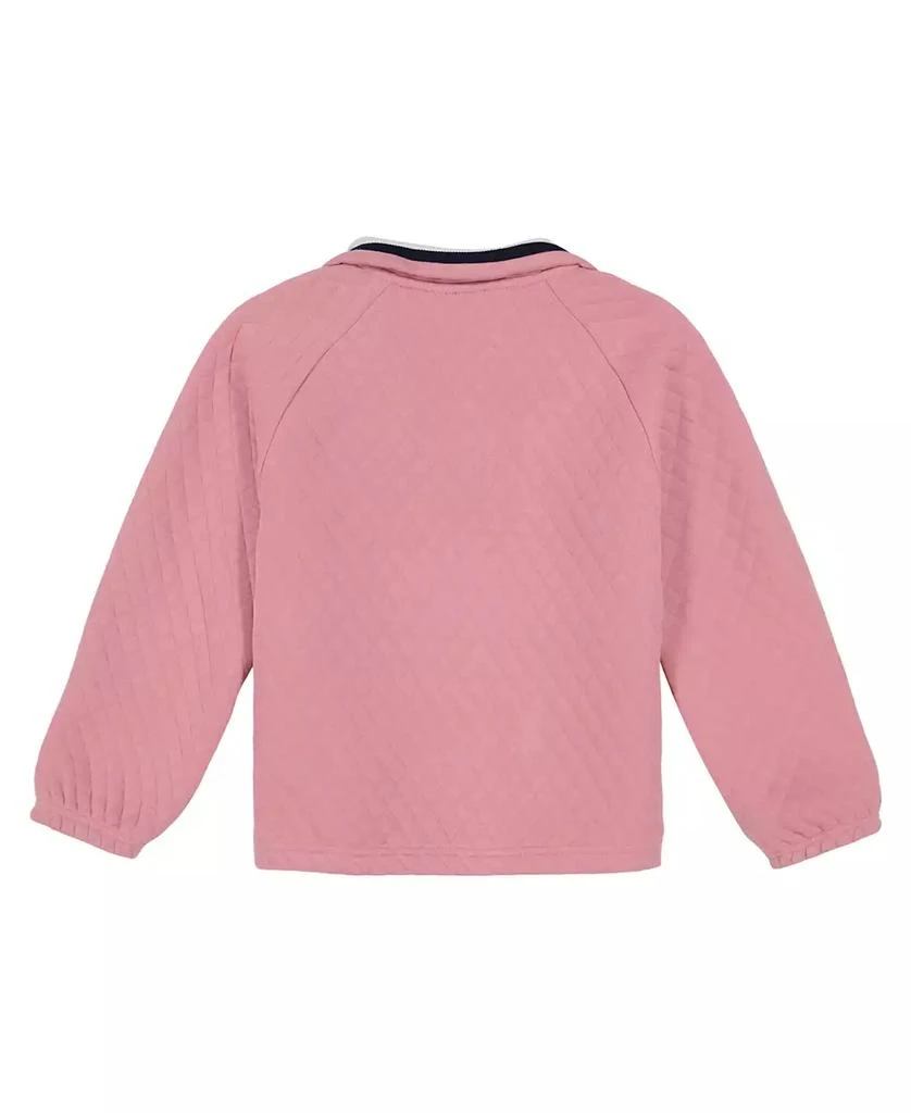 Tommy Hilfiger Toddler and Little Girls Box Quilt Quarter Zip Sweatshirt 3