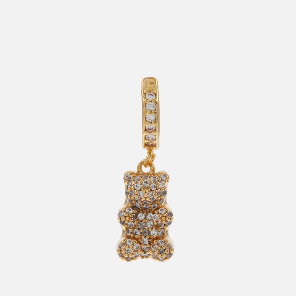 Crystal Haze Crystal Haze Nostalgia Bear Gold-Plated Crystal Earring