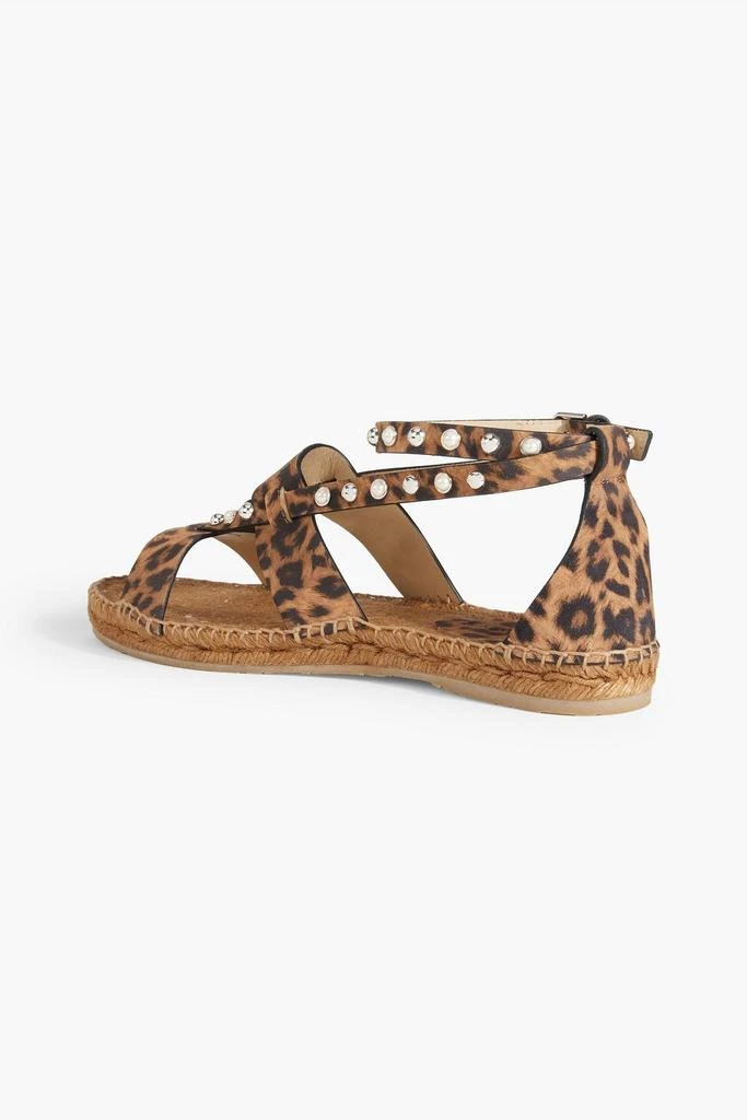 Jimmy Choo Denise embellished leopard-print suede espadrille sandals 3