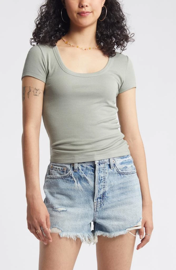 BP. Rib Scoop Neck T-Shirt 1