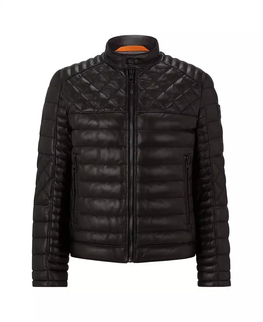 Hugo Boss Men's Nappa Leather Stand Collar Jacket 3