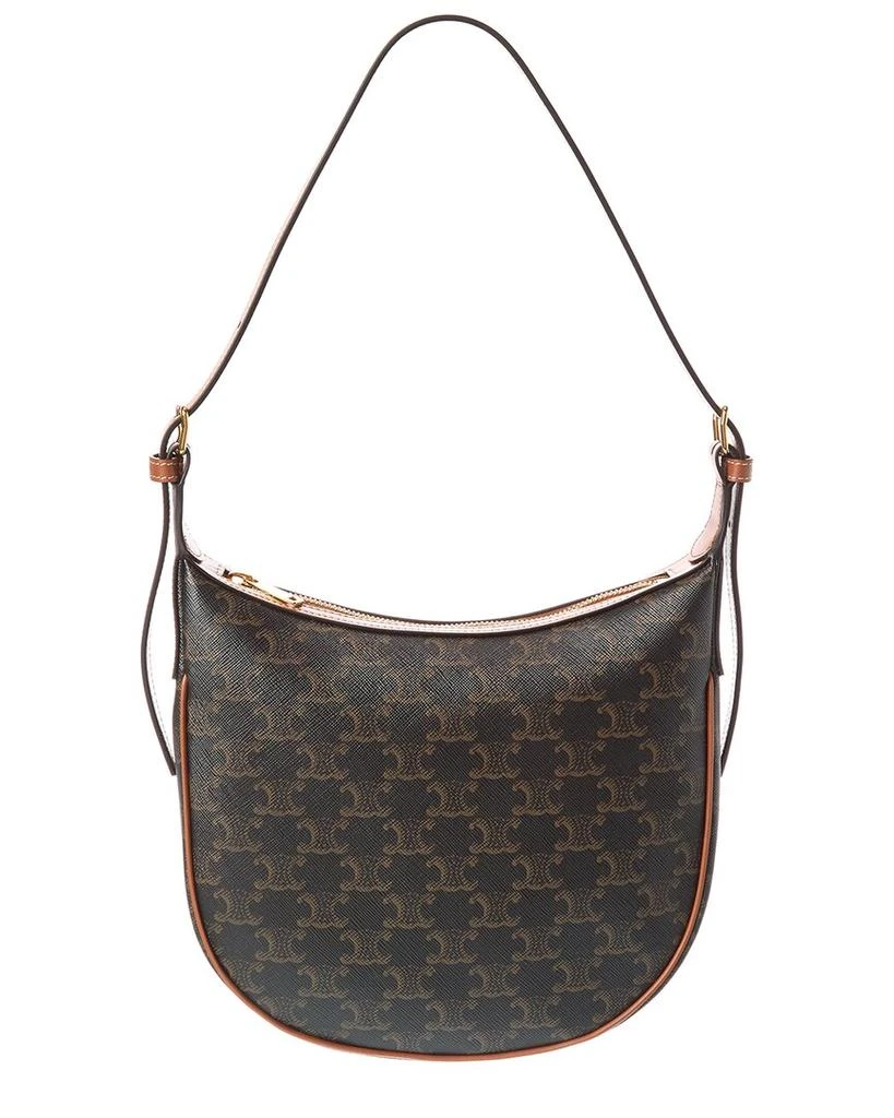 Celine CELINE Heloise Small Triomphe Canvas & Leather Shoulder Bag 1