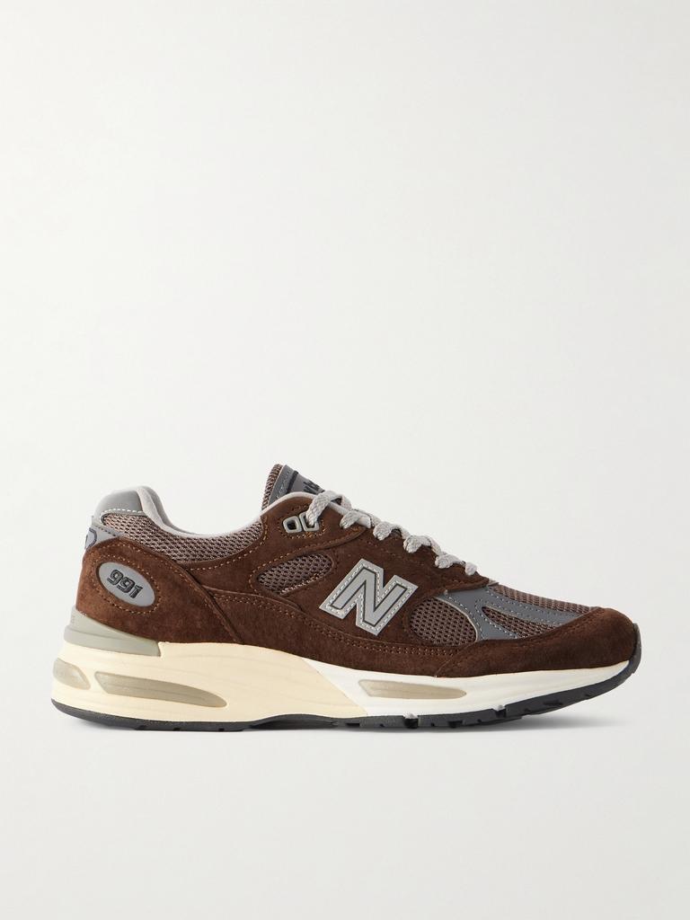 New Balance 991 绒面革人造皮革网眼运动鞋  - US6