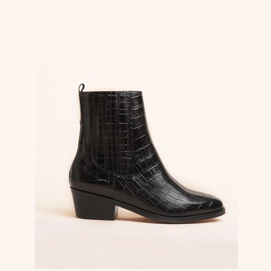 Anaki Anaki - Bottines Elizabeth - Croco Noir 1