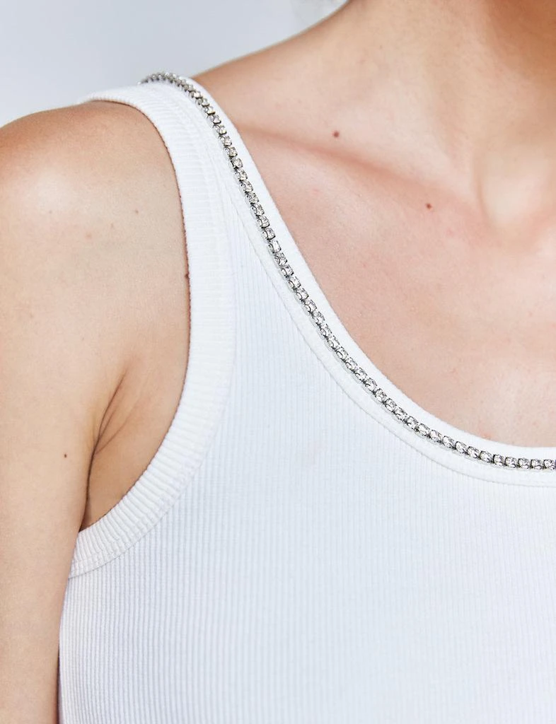 Pixie Market Diamond Neckline White Tank 5