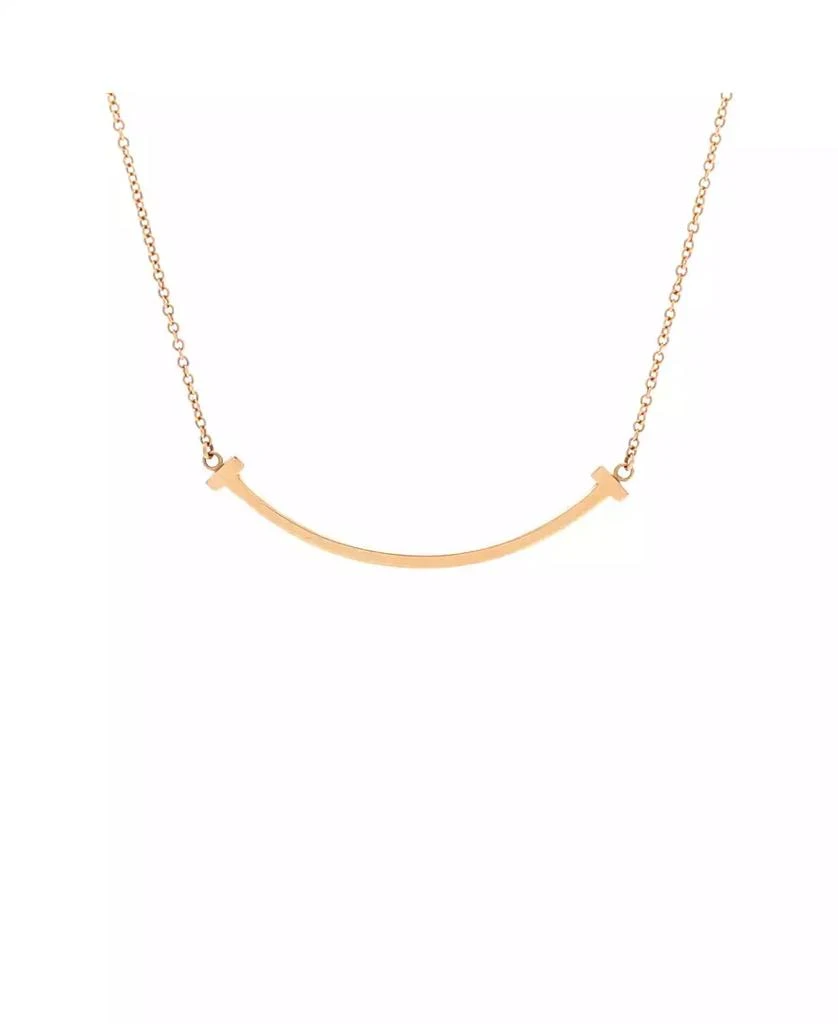 Pre-Owned Tiffany 
Co T Smile Pendant Necklace