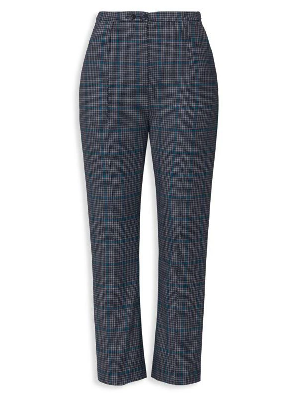 Jonathan Simkhai Glen Plaid Wool Blend Pants 5