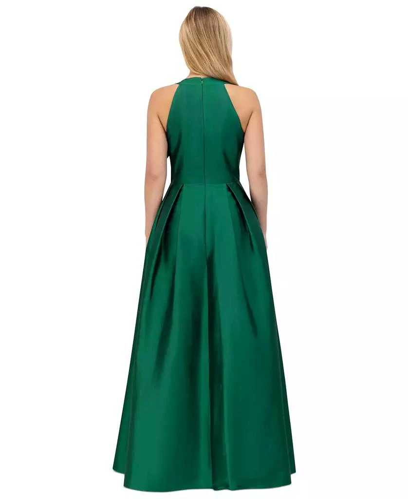 slim fit dress slacks Hyacinth House Green Taffeta Embellished Ashton Bow Dress Green Taffetta / M