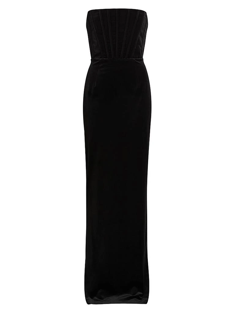 BRONX AND BANCO Florentina Velvet Strapless Gown 1