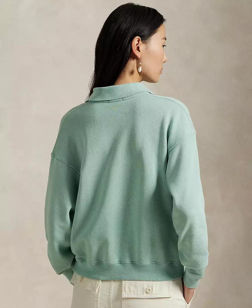 Ralph Lauren Women's Lightweight Fleece Long-Sleeve Polo Sweatshirt