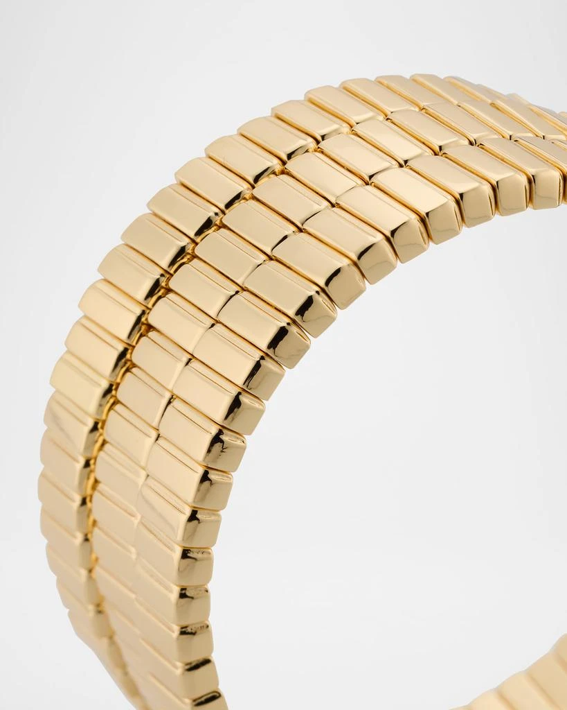 Roxanne Assoulin The Flat Cobra Triple Wrap Bracelet, Gold 4