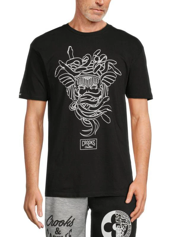 Crooks & Castles Line Art Medusa Graphic Tee 1