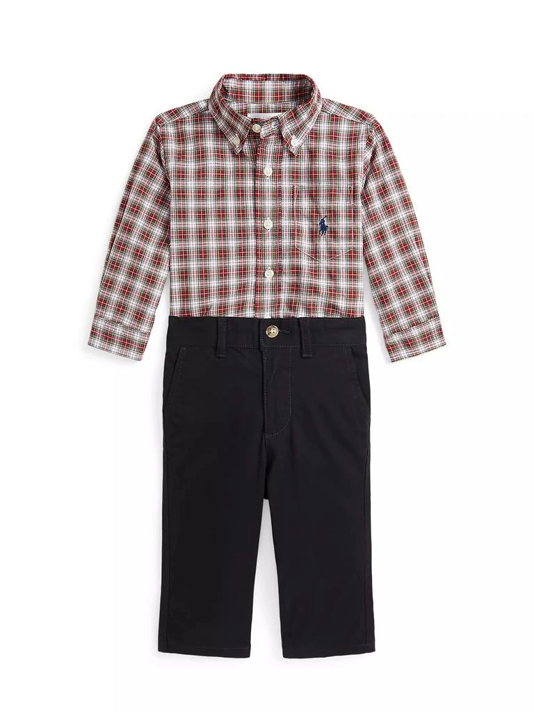 Ralph Lauren Baby Boy's Stretch Poplin Shirt & Pants Set 1