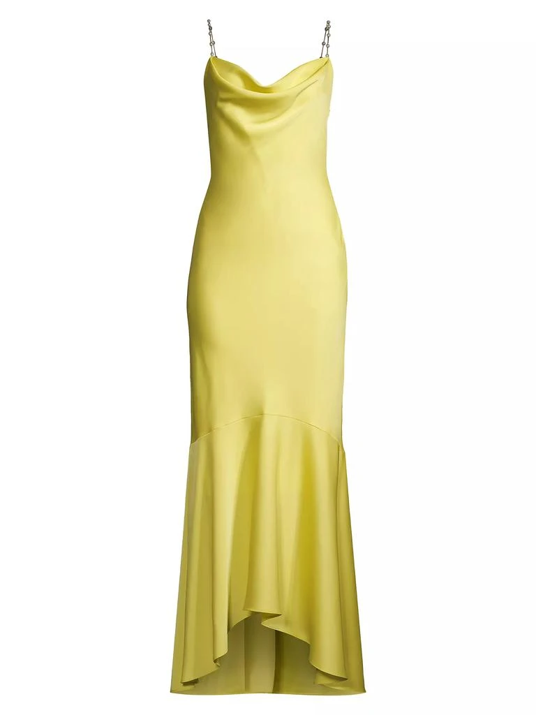 Liv Foster High-Low Satin Gown 1