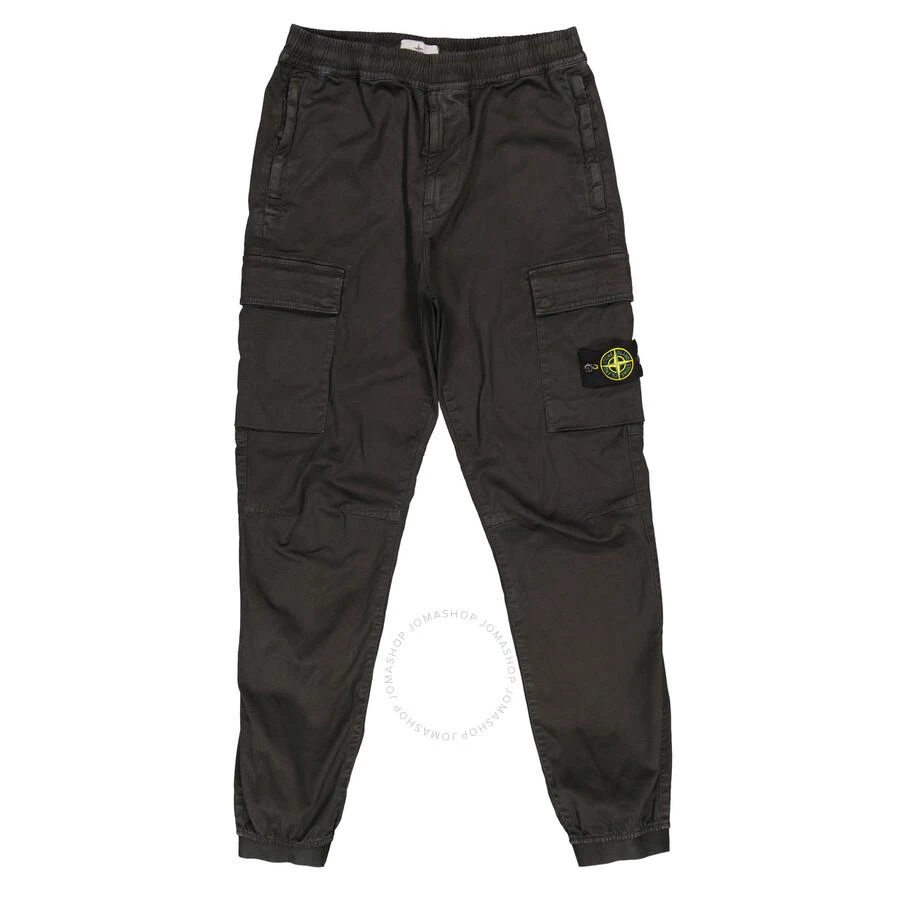 Stone Island Men's Black Tapered-Leg Cargo Trousers 1