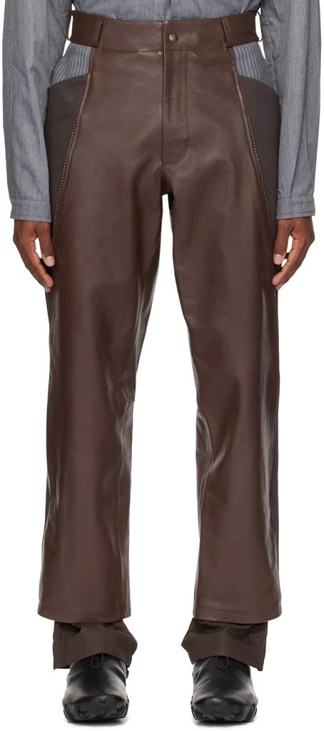 ECCO.kollektive Brown Kiko Kostadinov Edition Milne Leather Trousers 1