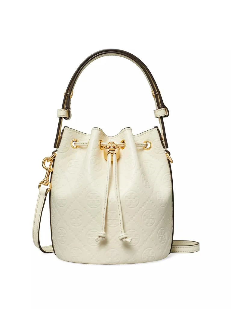 Tory Burch Mini T Monogram Leather Bucket Bag 1